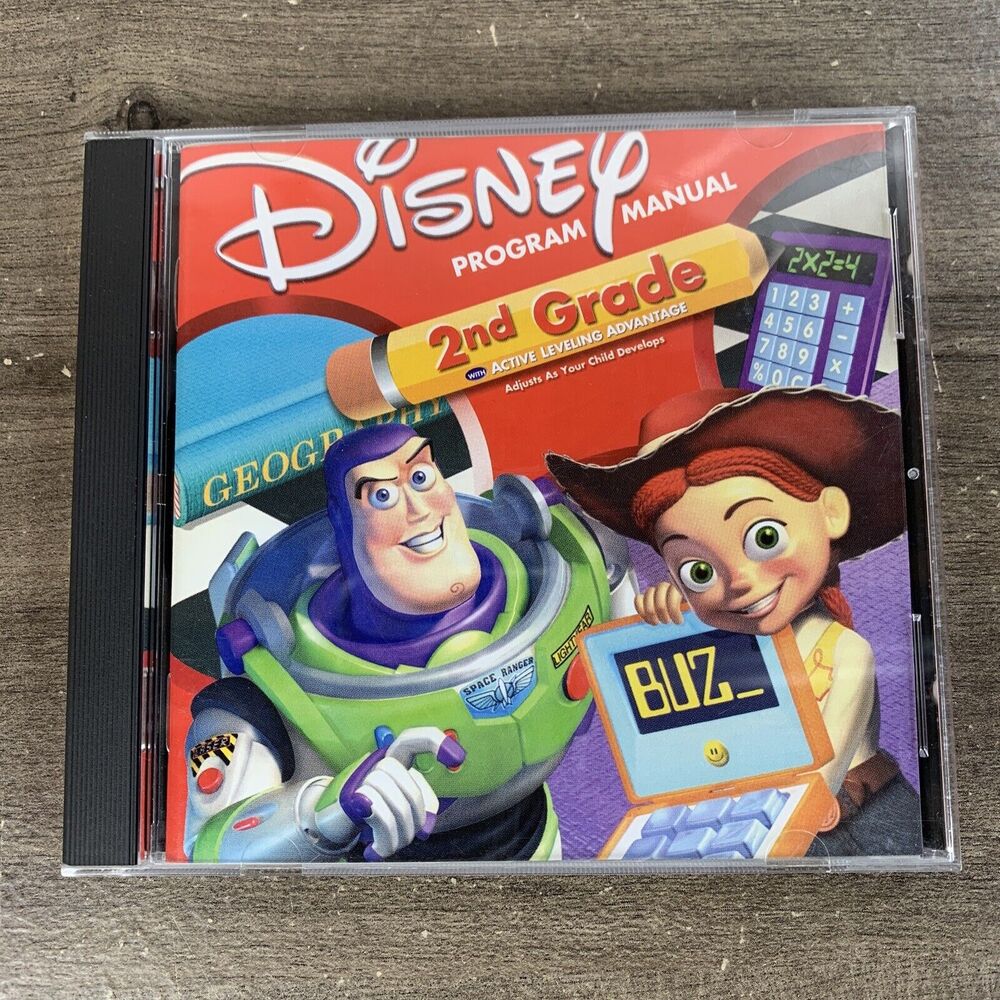 VTG Disney Pixar Buzz Lightyear 2nd Grade CD Rom For Windows/ Mac